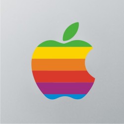 Regenbogen Logo Macbook Aufkleber